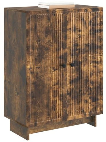 vidaXL Sideboard Geräucherte Eiche 66 x 34,5 x 90 cm Holzwerkstoff, Vintage Rechteckige Sideboard, Großzügiger Stauraum fürs Wohnzimmer, Modernes, Praktisches Mobiliar