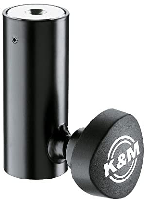 K&M 24528 Reduzierflansch - Schwarz Stahl - Adapter für Lautsprecher-Systeme 3,5 cm Durchmesser - mit Gewindebuchse M10