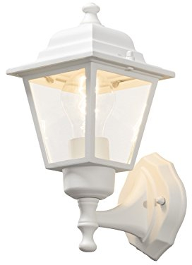 Konstsmide Wandleuchte 7093-250 / B: 13cm T: 16cm H: 26cm / 1x60W / IP23 / lackiertes Aluminium / matt-weiß