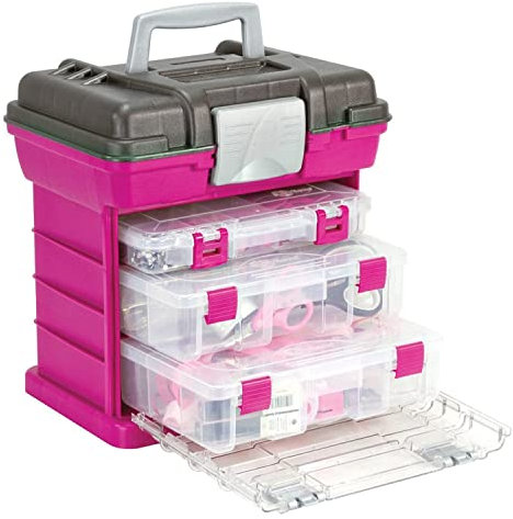 Creative Options 1363-85 Grab N' Go Rack System with Two No.2-3630 Deep Pro-Latch One No.2-3650 Organizer, Magenta/Sparkle Gray,Medium