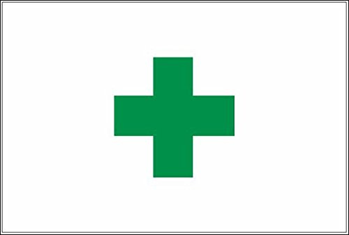 U24 Fahne Flagge Grünes Kreuz Green Cross 90 x 150 cm