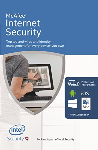 McAfee Internet Security | 10 Devices | 1 Year | PC/Mac/Android | Download Free Upgrade to latest version 2024 / 2025