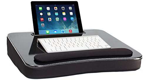 Sofia + Sam sofia und sam all purpose lap desk mit tablet slot | memory-schaum-kissen | laptop-schreibtisch | travel desk | lapdesk (schwarz) schwarz