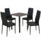 vidaXL 5tlg. Sitzgruppe Essgruppe Tischset Esszimmer Esstisch Kunstleder Stühle