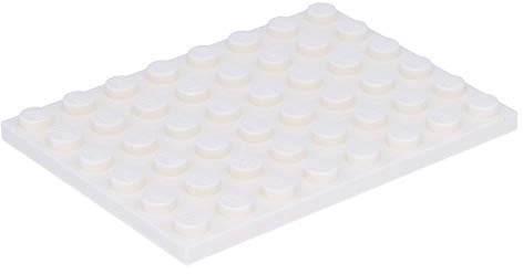 10 x LEGO® Plate 6 x 8 White