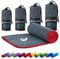 Fit-Flip Mikrofaser Handtuch - kompakt, leicht und schnelltrocknend - Microfaser Handtücher - als Reisehandtuch, Sporthandtuch, Strandtuch und Badetuch groß (100x200cm, Dunkelgrau - Rot)