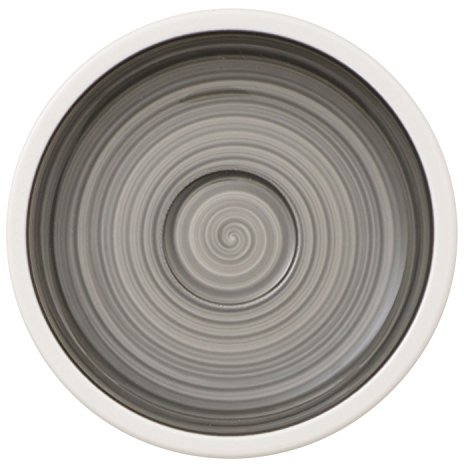 Villeroy und Boch Manufacture Gris Mokka-/Espresso-Untertasse, 12 cm, Premium Porzellan, Grau