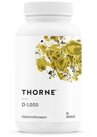 Thorne Vitamin D-1000 - Vitamin D3 Supplement (1,000 IU) for Healthy Bones and Muscles - 90 Capsules