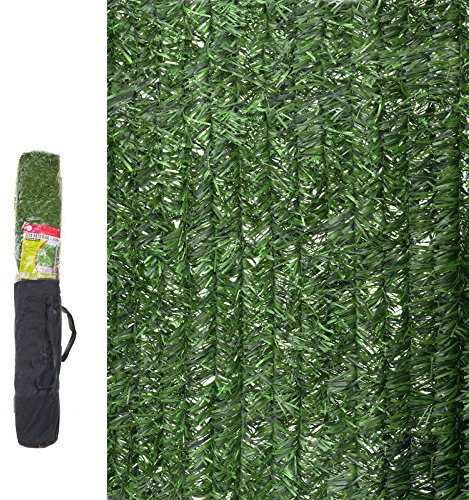 LOLAhome Seto Artificial Verde de 1x3 m | 1 Unidad | Alta Ocultación, con Tratamiento UV, Realista y Natural, No inflamable, Transpirable | para Jardín, Balcón, Ático, Terraza o Piscina.