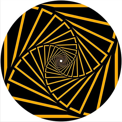 Slipmat Slip Mat Scratch Pad Feltro per qualsiasi 12 LP DJ Vinyl Giradischi Giradischi Grafica personalizzata - Spiral Squares