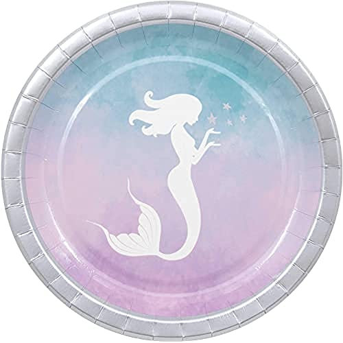 Procos Lot de 8 assiettes en carton Sirène 23 cm 10067654