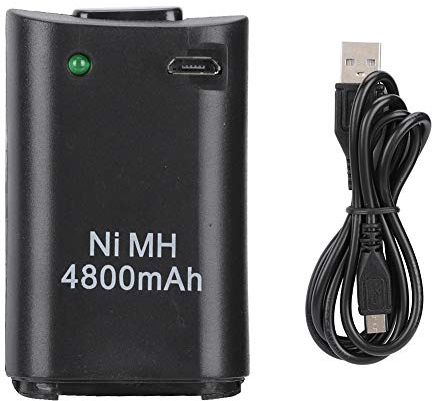 Batería Recargable para Xbox 360 Consola Controlador, 2 en 1 4800mAh Gamepad Ni-MH Battery