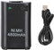 Batería Recargable para Xbox 360 Consola Controlador, 2 en 1 4800mAh Gamepad Ni-MH Battery