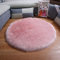 Insun Faux Lammfell Schaffell Teppich Flauschig Weiche Nachahmung Wolle Runden Teppich Langflor Matte für Wohnzimmer Schlafzimmer Kinderzimmer Auto Hell Rosa 60cm Durchmesser