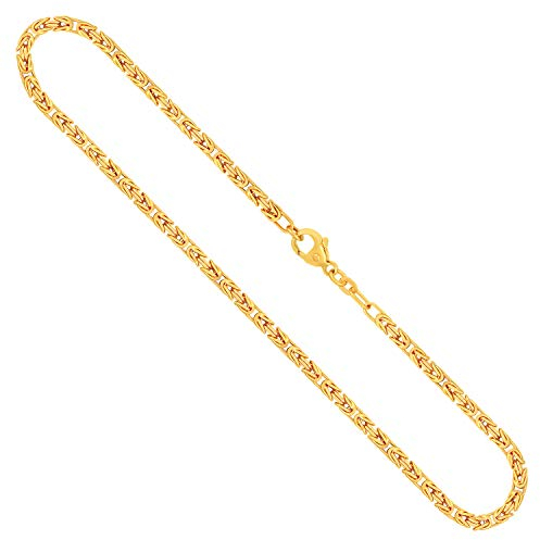 EDELIND Königskette Gold - Echtgold 333 | Kette 2.8 mm mit Stempel | Halskette aus Deutschland | Herren Goldkette mit Karabinerverschluss, Länge 65 cm, Gewicht ca. 33.2 g.