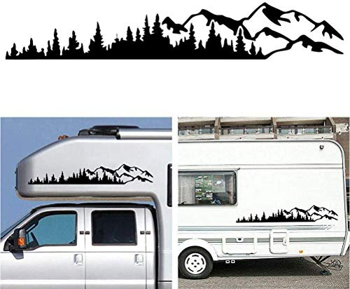 Yunobi Auto-Aufkleber – Universal Auto Karosserie Wald Aufkleber, Fenster Stoßstange Grafik Vinyl Aufkleber Dekoration für Wohnmobil Wohnwagen Auto LKW