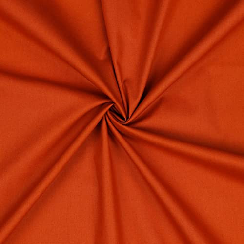 VmG-Store Baumwollstoff Uni 100% Baumwolle Oeko-Tex Meterware ab 50cm über 70 Farben zur Auswahl (039 Orange, 200 x 148cm)
