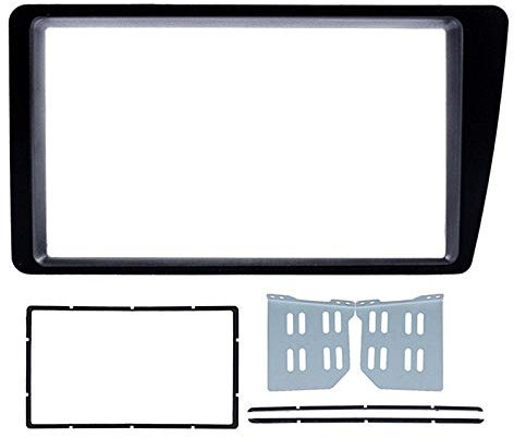 Doble 2 DIN Car Radio Fascia para 2001-2005 Apto para Honda Civic LHD Dash Mount DVD Frame Auto Stereo Adapter