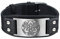 PROSTEEL Dreiheitsknoten Design Wickelarmband Schwarz Lederarmband mit Triquetra Knoten Muster keltischen Amulett Modeschmuck Accessoire für Vatertag Geburtstag