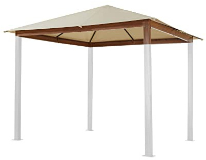 Ersatzdach 3x3 m für Gartenpavillon Forest Premium Plane ca. 220 g/m² Polyester Champagner