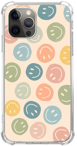 Cute Colorful Smiley Face Case Compatible with iPhone 13 Pro Max, Happy Face Case for iPhone 13 Pro Max for Teens Men and Women, Cool TPU Bumper Phone Case Cover