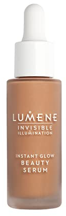 LUMENE Invisible Illumination Instant Glow Beauty Serum | Bronze Shade | Gesichtsmake-up & aufhellendes Serum | Leichte, aufbaubare Deckkraft | Vegan | 30 ml