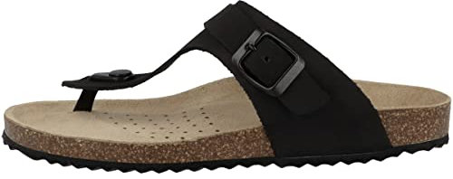 Geox Femme D Brionia Sandales, Noir, 38 EU