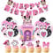 Mickey Minnie Birthday Party Decorations - Micky Mouse Balloons, Minnie Balloon Decorations, Cake Topper, Birthday Banner