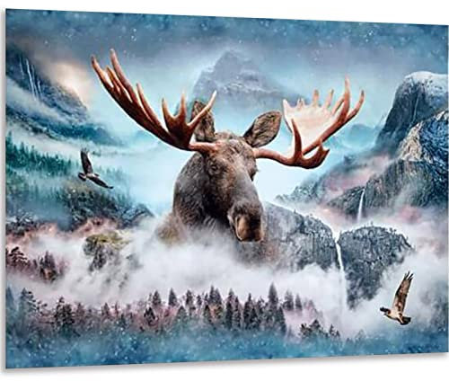 Instarry 5D Diamant Painting Bilder Full Groß Elch Wohnzimmer Deko 100x50 cm