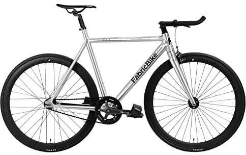 FabricBike Light - Fixed Gear Fahrrad, Single Speed Fixie Starre Nabe, Aluminium Rahmen und Gabel, Räder 28, 4 Farben, 3 Größen, 9.45 kg (Größe M) (M-54cm, Light Polished)