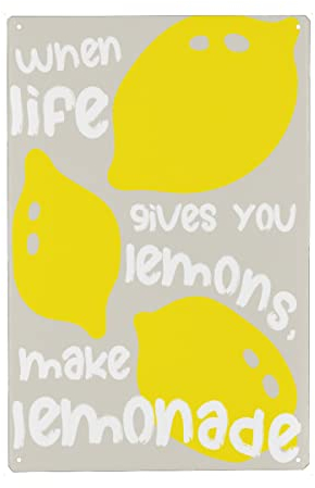artboxONE Metall-Poster 40x60 cm Abstrakt Lemon Art Second - POP Art von Künstler TW Living