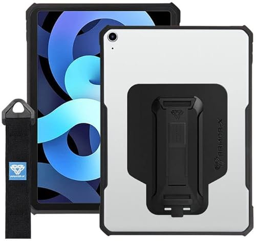 Armor-X Apple iPad Air 10.9 2020/2022 Hülle Shockproof Strap Schwarz