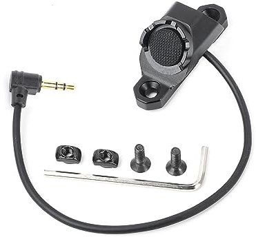NECARL Interrupteur de pression à distance, lampe de poche tactique avec prise de 3,5 mm pour laser DBAL NGAL PEQ avec interface de 3,5 mm, interrupteur en alliage d'aluminium adapté pour rail