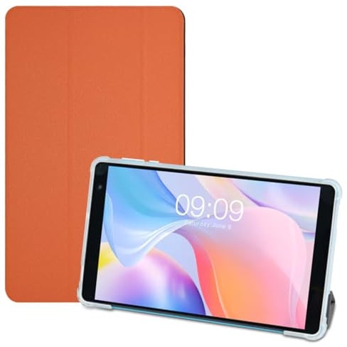 AKNICI Custodia Cover per ALLDOCUBE iPlay 50 Mini Lite/TECLAST P80T Tablet 8 Pollici, Custodia PU Pelle Ultra Sottile Leggero in Tri-Fold con Funzione di Supporto in Morbido TPU, Arancia