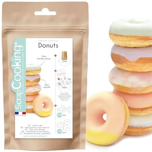 ScrapCooking - Préparation Donuts 270 g - Pour Moules & Machines à Donuts - Mix pour Doughnuts - Cuisine Pâtisserie - Fabriqué en France - 8536
