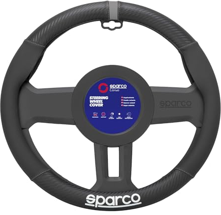 SPARCO Lenkradbezüge Lenkradschoner Lenkradschutz Lenkrad Schwarz Grau Gummi