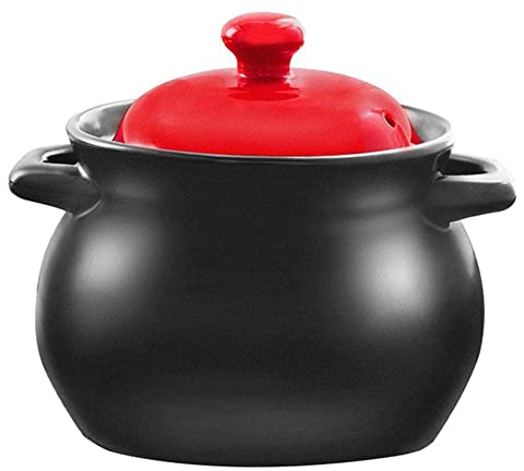Cocotte en Argile Faitout en Terre Cuite Casserole en Céramique Pot de Cuisson en Argile Forte Capacité de Conservation de la Chaleur Haute Efficacité et Économie d'énergie-6L (Taille : 5L)