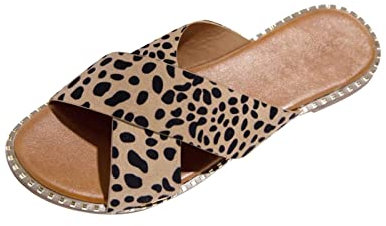 RLEHJN Sandales Femme Été Plates, Chaussures Plates Élégantes Et Respirantes Bohémiennes Claquette Femme Baskets Femmes Pantoufles Sandales Et Nu-Pieds Femme Chaussures De Plage Antidérapantes