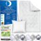 KING SIZE DREAM Premium Kissen + Bettdecke Set 135x200 & 80x80 | Nackenstützend, ergonomisch & Anti-Allergisch |Decke/Duvet & Kopfkissen / 4 Jahreszeiten