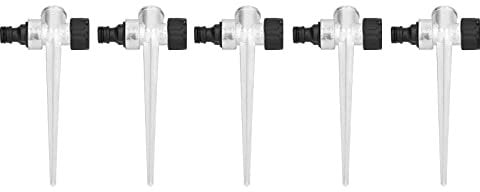 WOOXGEHM 5 Stück 1/2 Zoll Rasensprinkler Spike, Rostfrei, Dicht Versiegelter Rasensprinkler Spike Sockel für Balkone, Innenhöfe, Pflanzen, Wände, Grüne Mikro Sprinkler Bewässerung