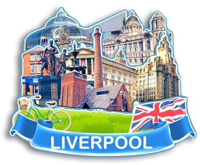 Quwsne Refrigerator Magnet Liverpool United Kingdom Fridge Magnet City Travel Souvenirs Tourist Gifts 3D Classic Landmarks Handmade Crafts Home Decoration - 1301