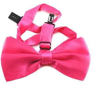 TMK Cravatta a farfalla papillon accessori festivi unisex con pailettes e multicolori regolabili per adulti e bambini unisex cod.27600 (1, Fucsia, Adulti)