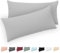 Twinzen® Kissenbezug 50x80 (2er-Set) - 100% Jersey Baumwolle 150 GSM Kissenbezüge - Grau - Für Kissenbezüge 50x80 cm - Kissenhülle - Kissenbezug mit Reißverschluss - Oeko-Tex Zertifiziert