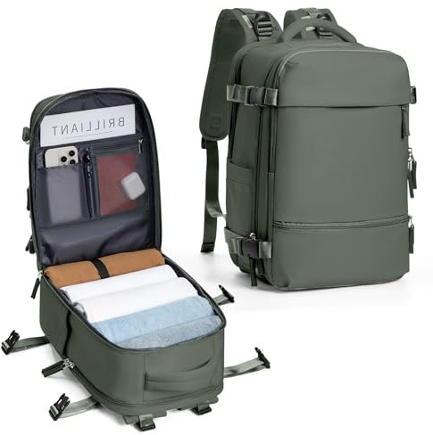 SZLX Handgepäck Rucksack 40x20x25 für Ryanair Klein Reiserucksack für Flugzeug Unter Sitzplatz Tasche Laptop Rucksack 14 Zoll mit Schuhfach für Herren Damen Schulrucksack Jungen Teenager,Schwarz