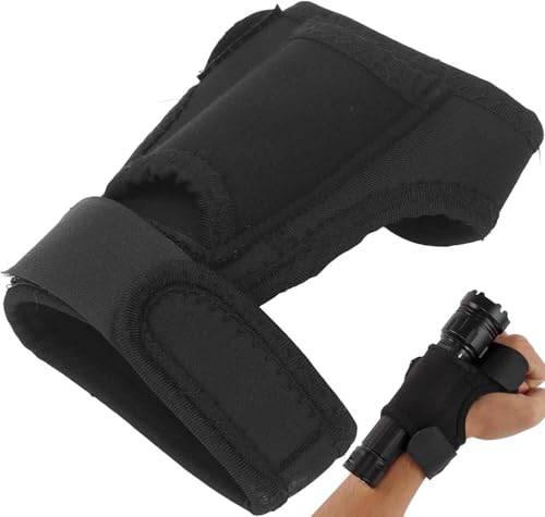 PAIKIUU Support de torche de plongée réglable universel avec dragonne pour lampe de poche de plongée, gant de plongée, sangle de poignet pour lampes de plongée