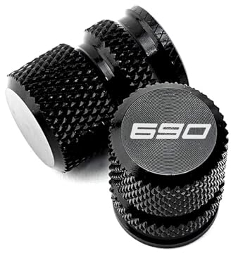 YSRWTBBA axq1989 Kompatibel mit 690 Du-ke 690SMC R 690Du-ke 2009–2021 2022 2023 Motorrad-Ventilkappen M10 Schwingenspulen Schieberständerschrauben(Valve caps-Black)