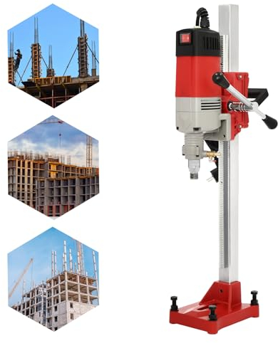 Carotteuse 2300 W - Support de carotteuse à béton - Support de carottage - 740 tr/min - Équipé d'un étrier de levage et d'un tuyau (sans perçage)