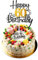 Happy 60th Birthday Cake Topper, Black Gold Glitter 60th Birthday Cake Topper, 60th Birthday Cake Pick Cake Decoration for Happy 60th Birthday Anniversary Party Supplies
