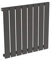 Radiateur anthracite mural eau chaude horizontal en acier | 60 x 60 cm 481 Watt chauffage central | 4 raccordements standards 15x21 (1/2) série NYTIA by NOYON & THIEBAULT