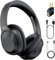 YMOO Bluetooth Hybrid Active Noise Cancelling Headphones for Airplane Travel, Wired and Wireless ANC, 80H Playtime Over Ear Headphones, Foldable Bluetooth Headset with Mic for Adults